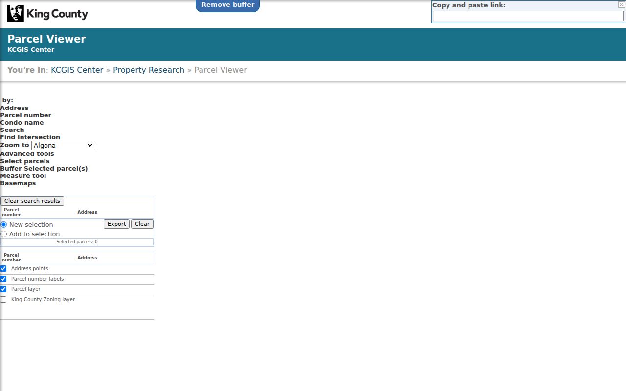 Washington neighbors research using the King County parcel viewer